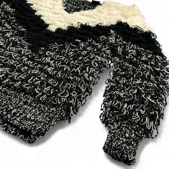 Vintage Answers Shaggy Texture Cardigan L Boho Quirky Kitschy Punk Goth Rockstar - Picture 8 of 8